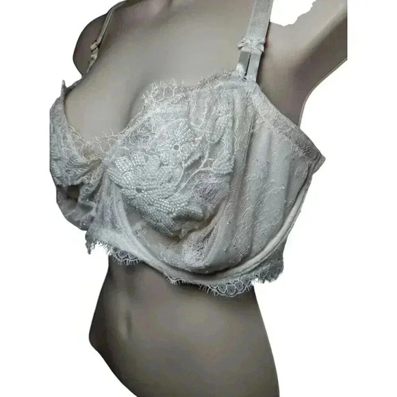 Victoria's Secret unlined 38DDD BRA white lace beaded embroider BRIDAL RARE - Picture 11 of 11